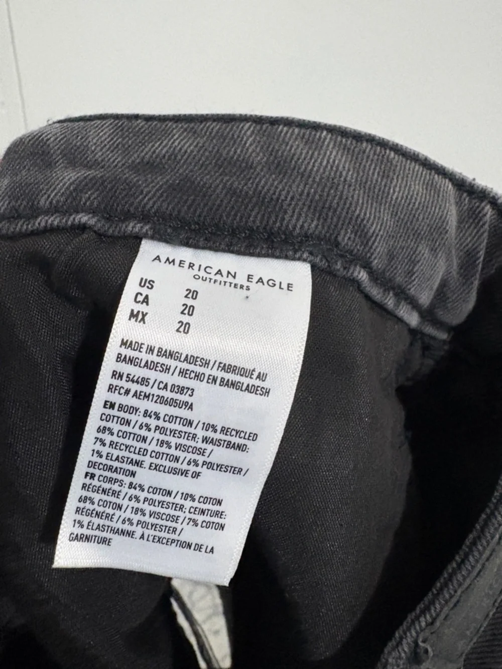 NEW American Eagle AE Denim Highest Waist Baggy Short Women's Size 20 Plus